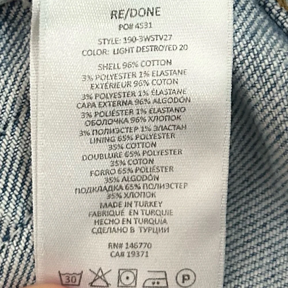 RE/DONE Originals 70s Stove Pipe in Light Destroyed 20 - Straight Leg Size 26 - Picture 9 of 11